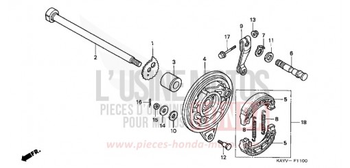 PANNELLO FRENO POSTERIORE NX125V di 1997